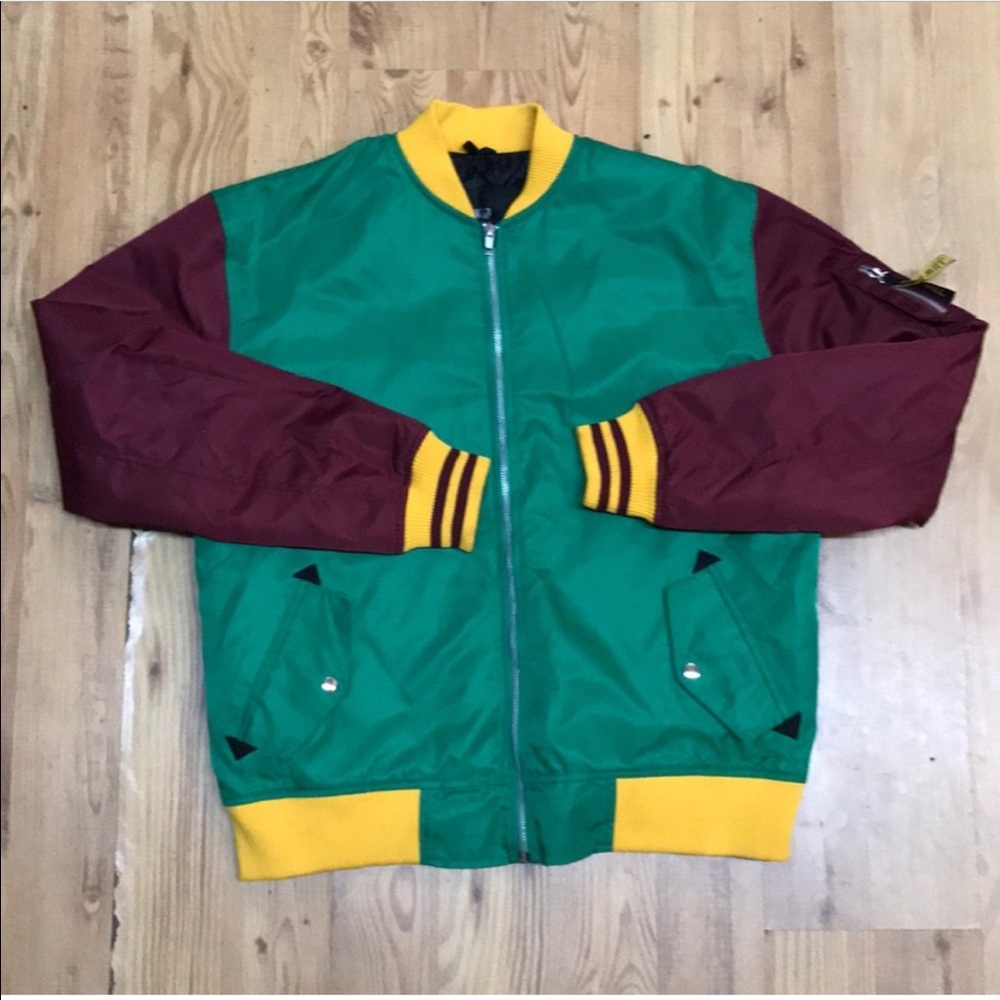 John Will multi color flight jacket rare NWT 🔥
